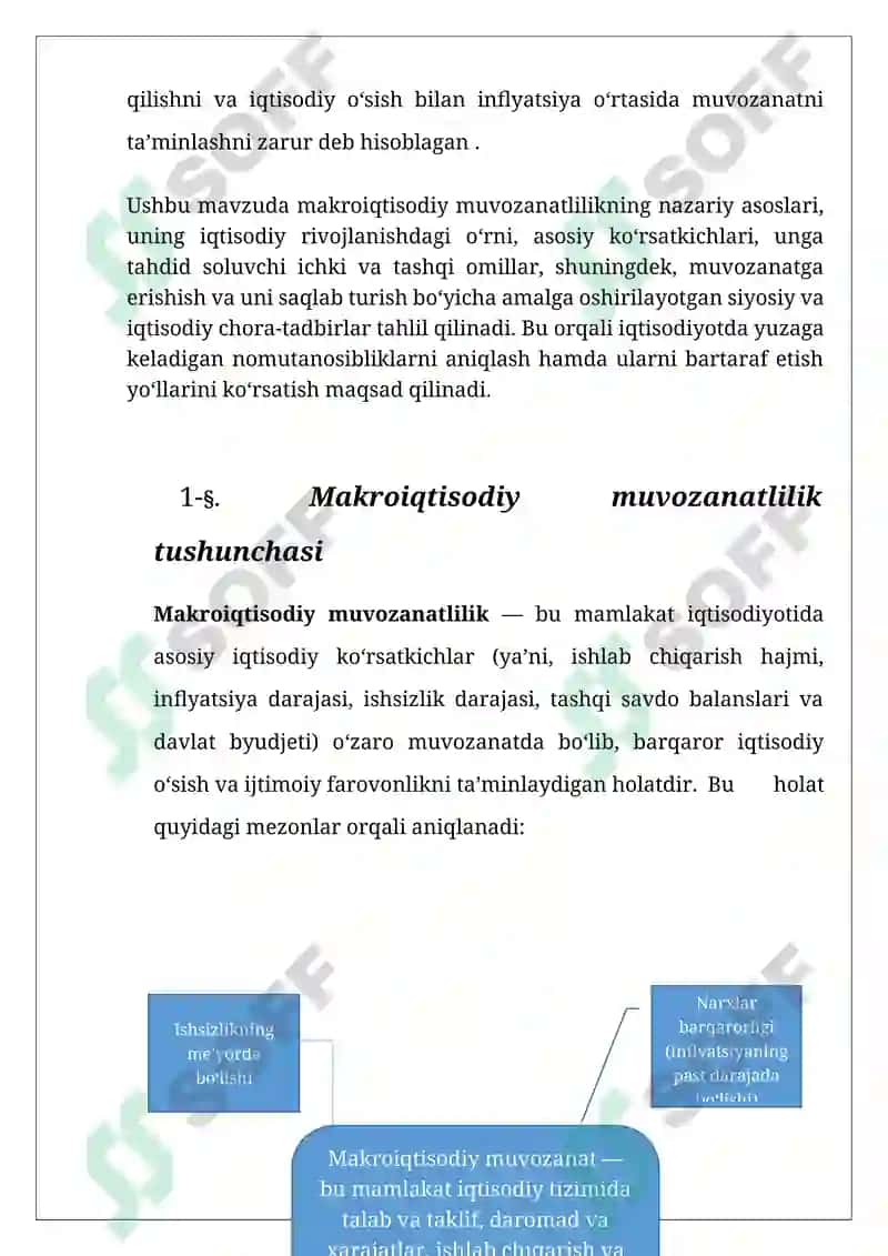 Makroiqtisodiy muvozanatlilikning mohiyati va unga erishish yo‘llari 4