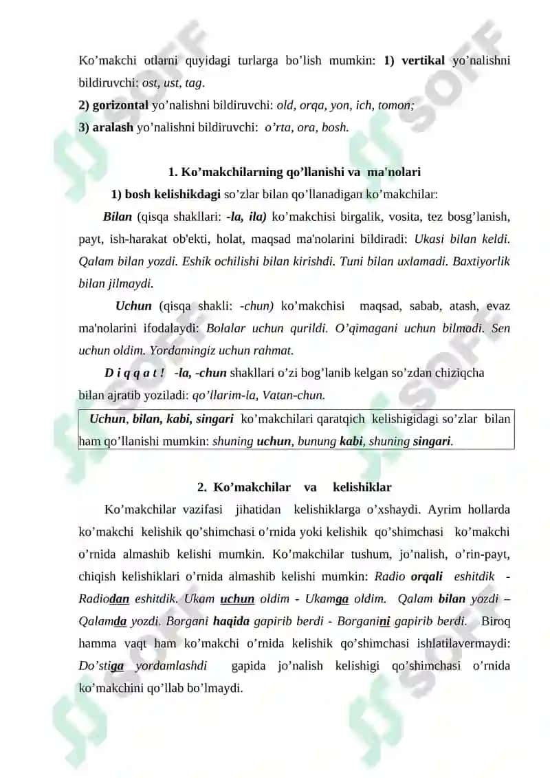 YORDAMCHI SO‘Z TURKUMLARI 4
