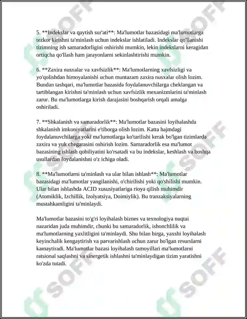 ACCESS DASTURIDA IQTISODIY OBYEKTLARNING MALUMOTLAR BAZASINI YARATISH 4