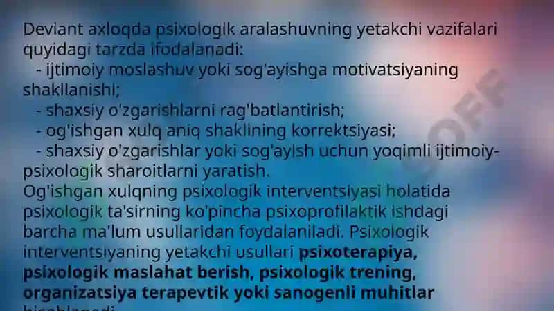 Xulqiog'ishgan bolalar psixologiyasi 4