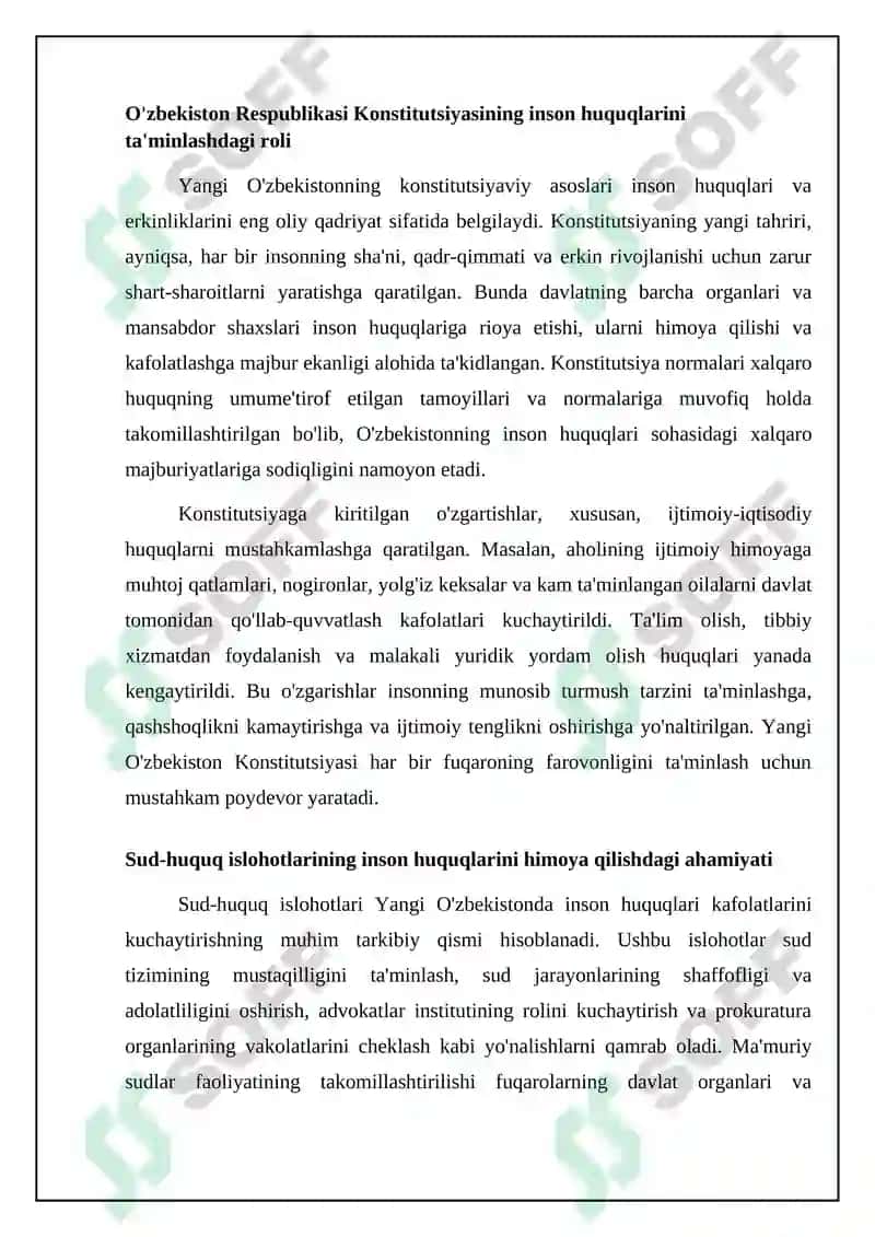Yangi O'zbekistonda inson haq huquqlari va erkinliklari kafolati yaratilishi 4