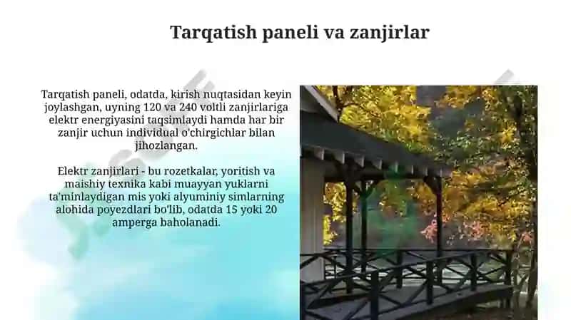 Turar joylar binolarining elektr ta’minoti tizimi 4