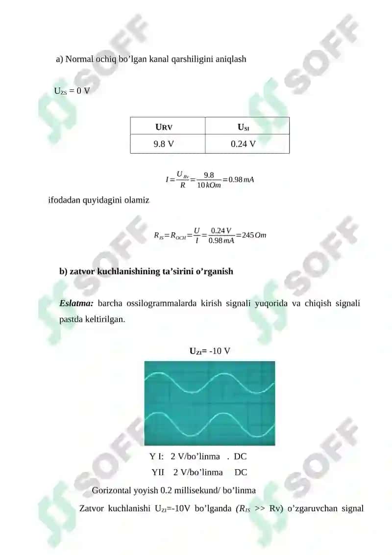 Maydonli tranzistor ishlab chiqarish laboratoriyasi 4