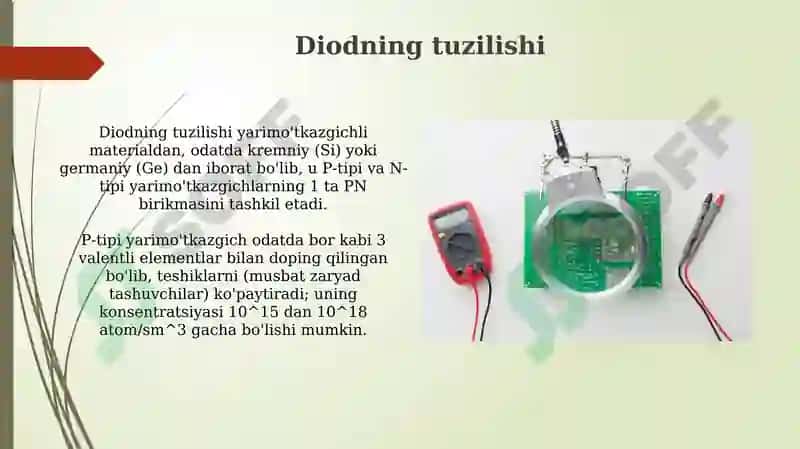 Yarim o'tkazgichli diodlarning vazifasi va ishlash prinsipi 4