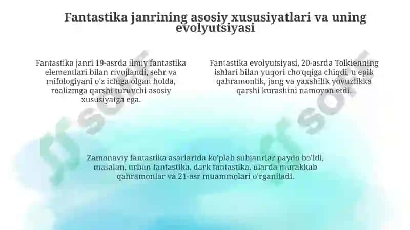 Zamonaviy ingliz fantastika adabiyotini J.K. Roulingi jodi misolida o'rganish 4