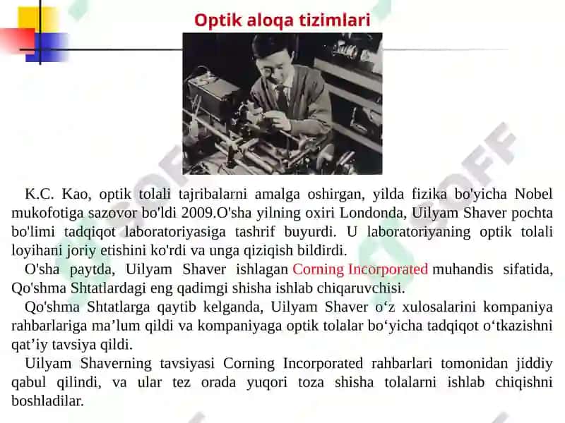 Optik aloqa tizimlari 4
