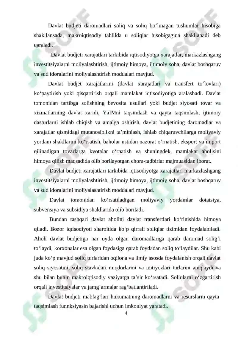 BYUDJET TAQCHILLIGI (DEFITSITI) VA ORTIQCHALIGI (PROFITSITI) TARKIBI VA SIKLIK KAMOMAD 4