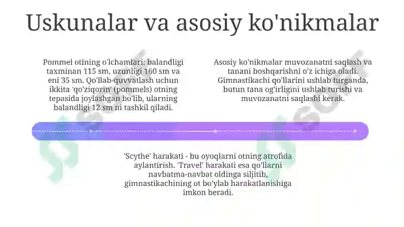 Gimnastika ot ustida: Tarix, Asosiy Ko'nikmalar va Uskunalar 4