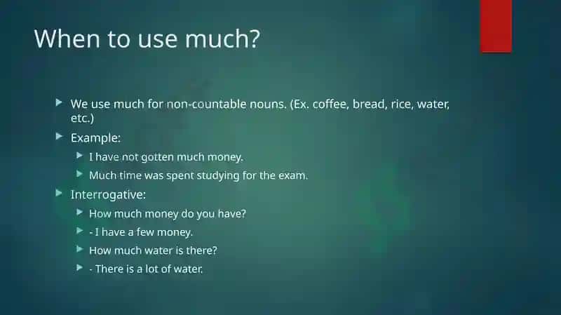 How many/much 4