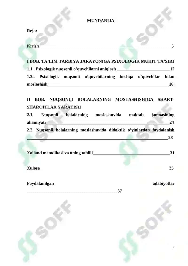 TA’LIM-TARBIYA JARAYONIDA O‘QUVCHILARDAGI PSIXOLOGIK NUQSONLARINI ANIQLASH 4