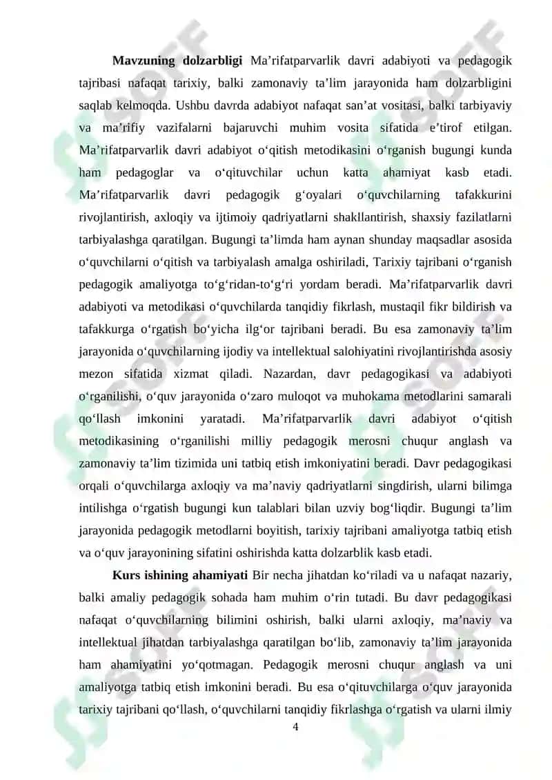 Adabiyot o‘qitish metodikassi tarixida ma’rifatparvarlik davri 4