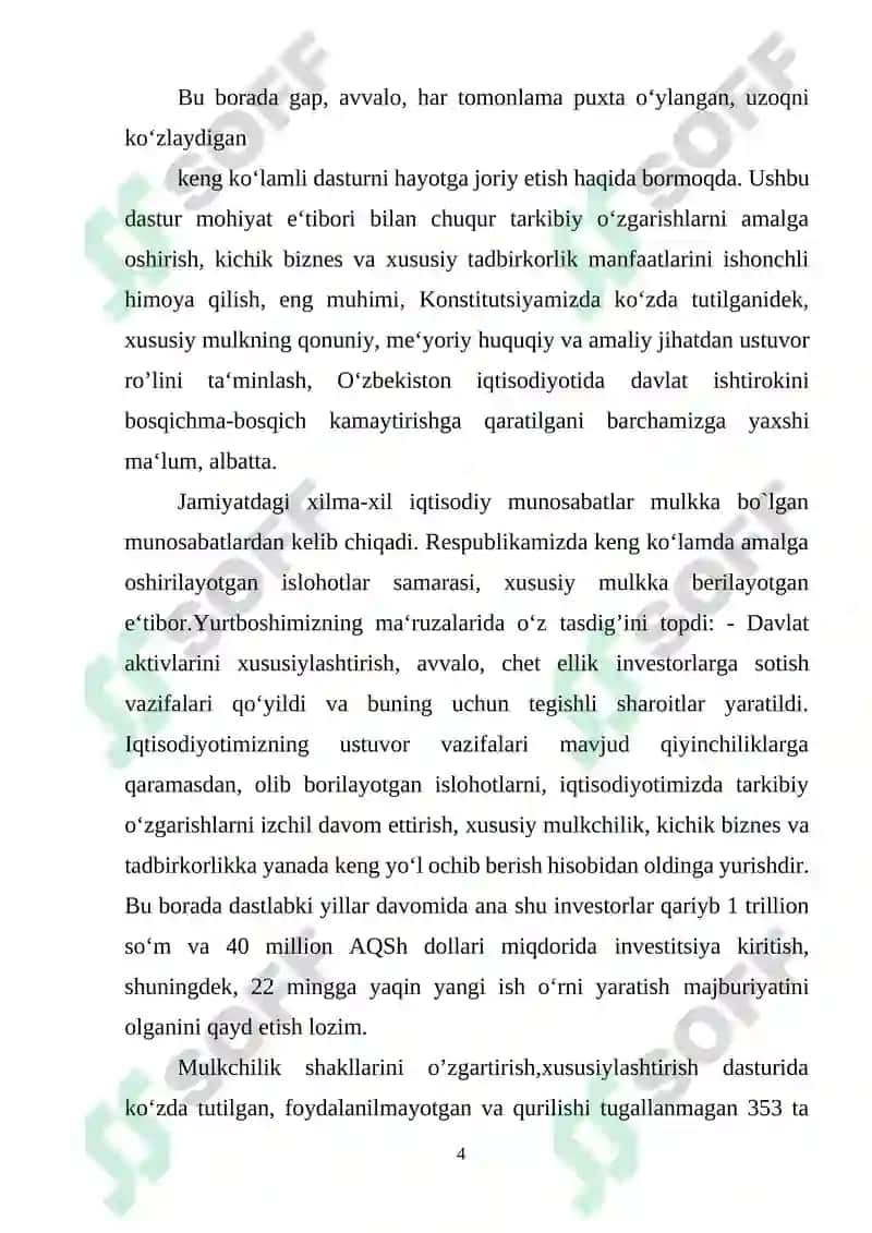 Mulkchilik shakllarini o’zgartiris 4
