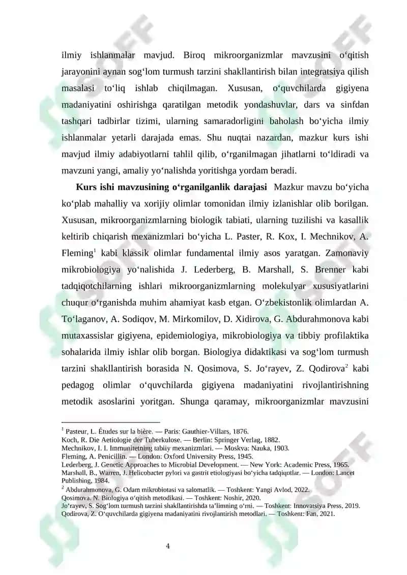 MIKROORGANIZMLAR VA KASALLIKLAR MAVZUSINI O‘QITISHDA SOG‘LOM TURMUSH TARZINI TARG‘IB ETISH 4