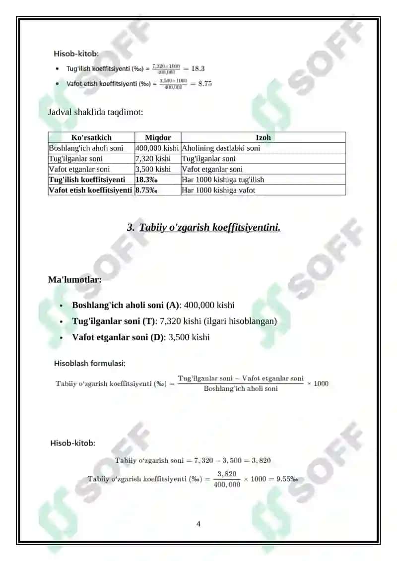 Statistika fanidan misol 4