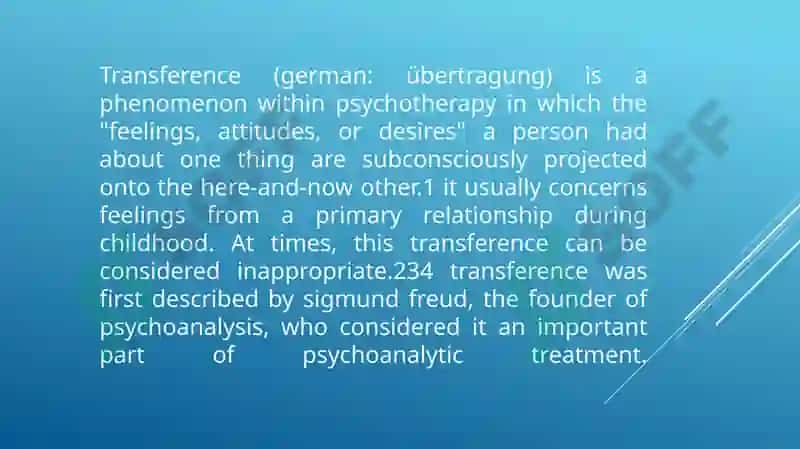 Transference and Inference 4