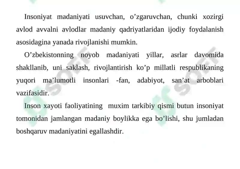 Menejment madaniyat tushunchasi va uning darajasi 4