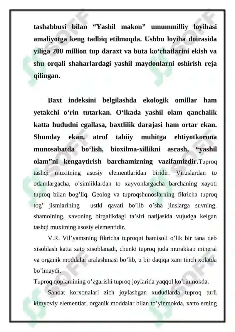 TABIIY OMILLLARI. SANATOR-KURORT SARALASH. 0‘ZBEKISTON KURORLARI 4