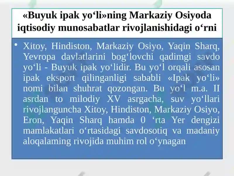 Temuriylar davrigacha va Amir Temur va Temuriylar davridagi iqtisodiy g‘oyalar va iqtisodiy siyosat 4