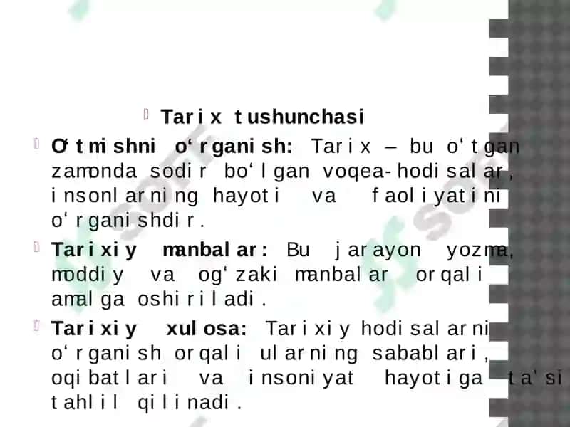 Tarixning Jamiyattaraqqiyotida Mazmuni va Yo‘nalishlari 4