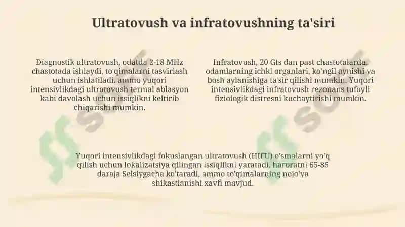 Mexanik to'lqinlarning inson organizmiga ta'siri 4