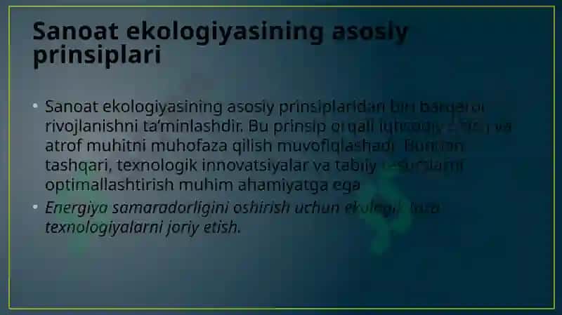Sanoat ekologiyasi haqida umumiy malumotlar 4