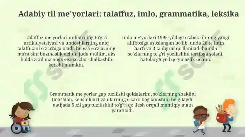 O'zbek adabiy tilining me'yorlari 4