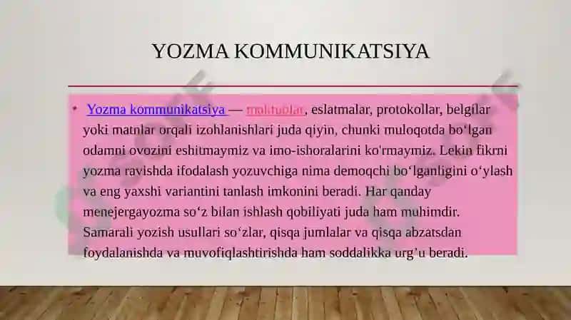 SOFT SKILLS – SAMARALI YOZMA KOMMUNIKATSIYA. FIKRNI SHAKLLANTIRISH 4