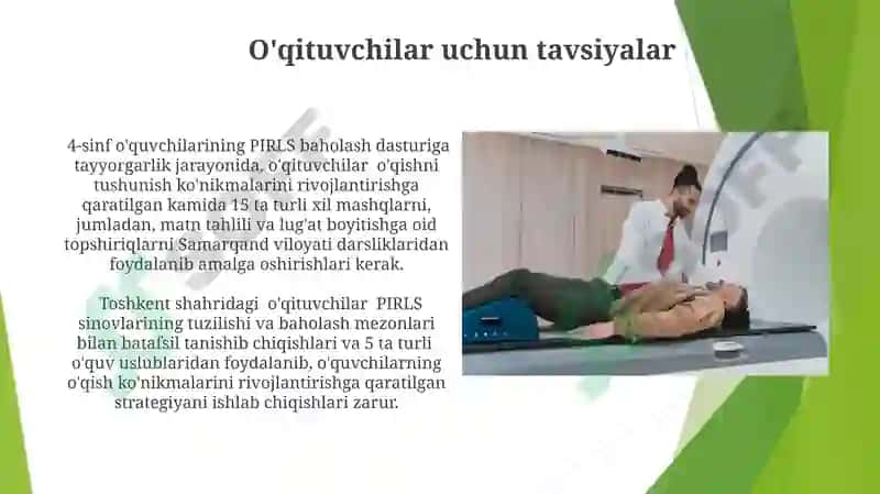 Xalqaro PIRLS baholash dasturiga tayyorlash (4-sinflar kesimida) 4