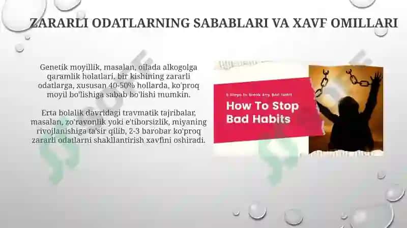 Zararli odatlardan saqlanish va oldini olish usullari 4
