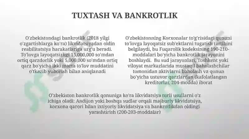 Oʻzbekiston respublikasi korxonalar toʻgʻrisidagi qonun 4