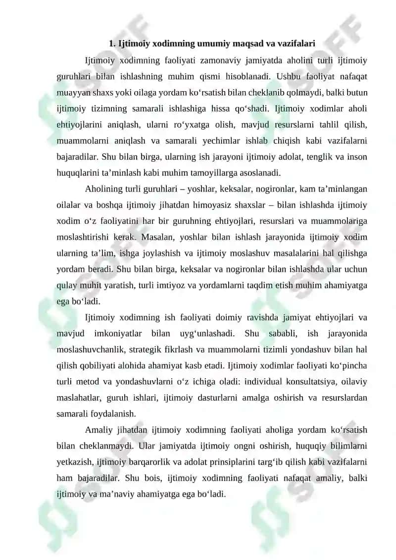 Aholini turli guruhlari bilan ishlashda ijtimoiy xodimning maqsad va vazifalari 4