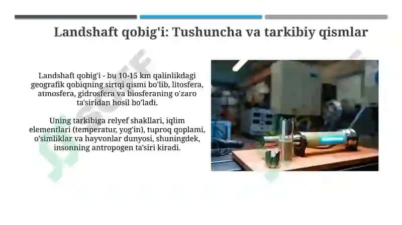 Yer landshaft qobig'ining yaxlitligi va muvozanati 4
