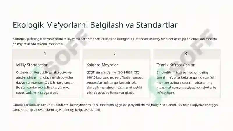 Ekologik Me'yorlardan Foydalanish va Rioya Etishning Nazorat Qilish 4