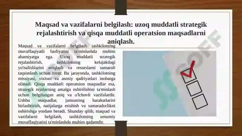 Biznesni tashkil etish tuzilishi va strategiyasi 4