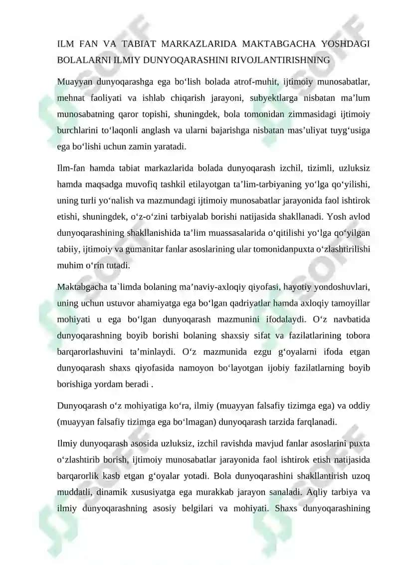 ILM-FAN VA TABIAT MARKAZIDA TA’LIMIY FAOLIYATNI TASHKIL ETISH METODIKASI 4