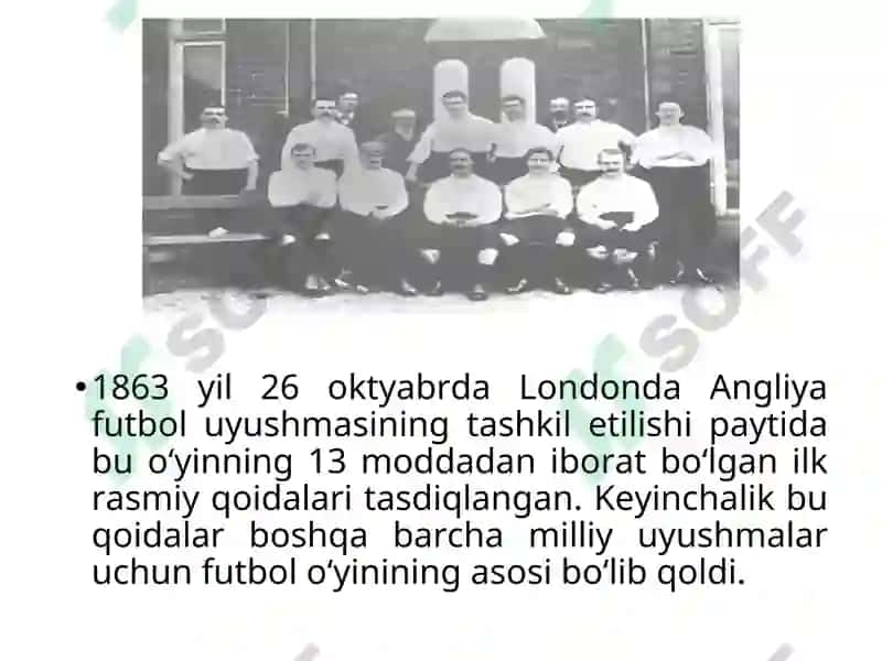 Futbol o‘yinining kelib chiqishi va rivojlanishi tarixi 4