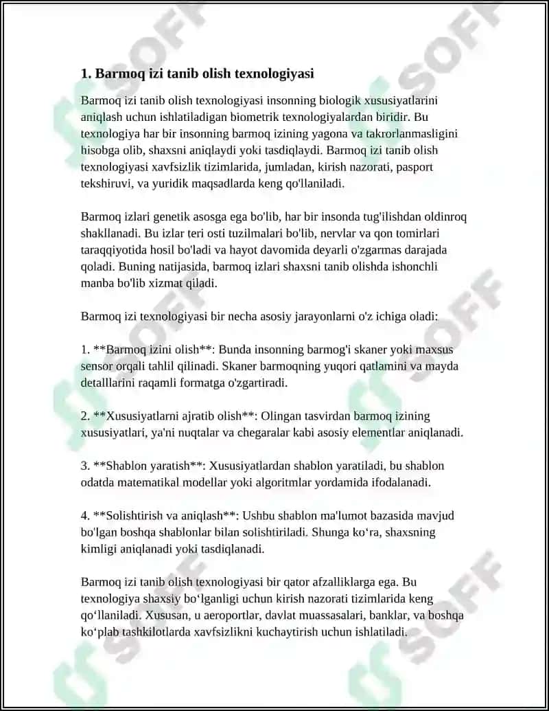 Barmoq izi tanib olish texnologiyasi 4