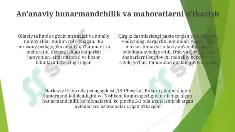 XIV asrning ikkinchi yarmi va XIX asrlarda oʻrta Osiyoda oila pedagogikasi fikrlarining rivoji 4