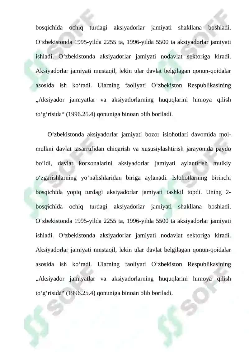 Aksiyadorlik jamiyatlarida personalni xizmat-kasb jihatidan ko'tarilishini boshqarish tizimi. 4