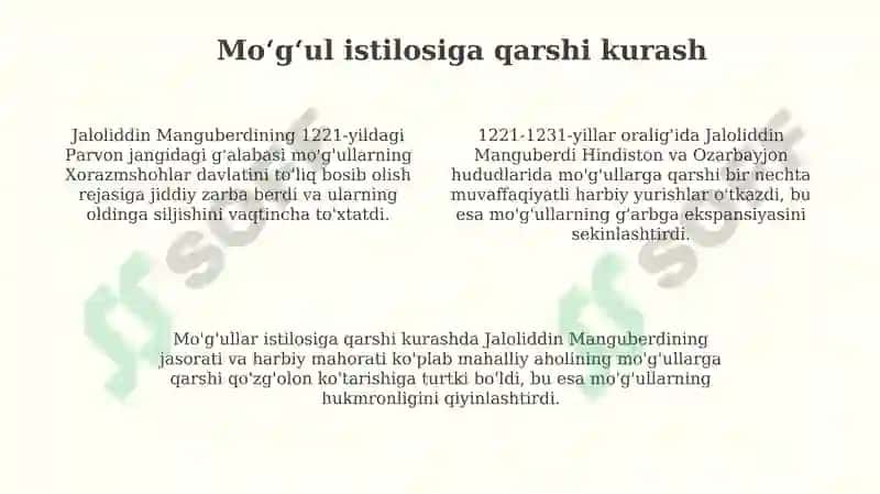 Jaloliddin Manguberdi-Vatan himoyachisi 4