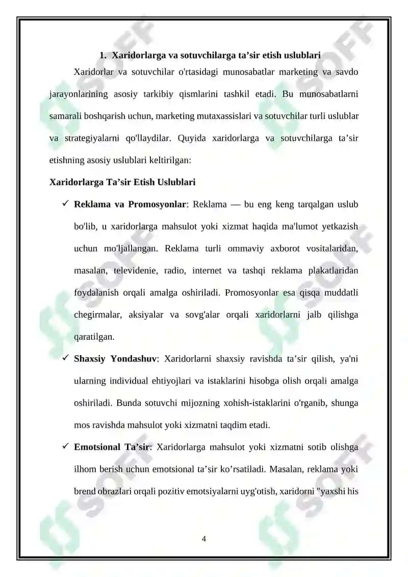 XALQARO MARKETING STRATEGIYASINI ISHLAB CHIQISH VA AMALGA OSHIRISH O’RGANISH 4