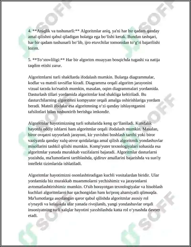 ALGORITM VA UNING TURLARI 4