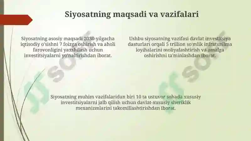 Davlatning tarkibiy-investitsiya siyosati 4
