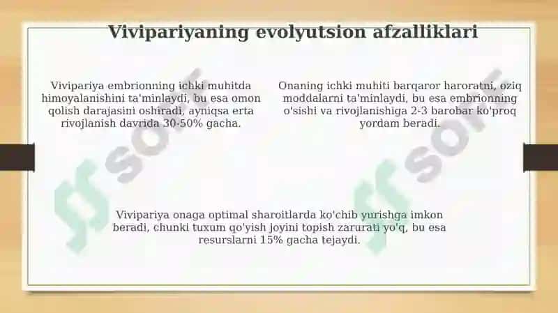 Yo'ldosh hosil bo'lishi va tirik tug'ishning ahamiyati 4
