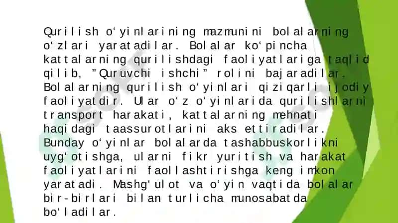 Bolalar shaxsini shakllanishida qurish-yasashning ahamiyati 4
