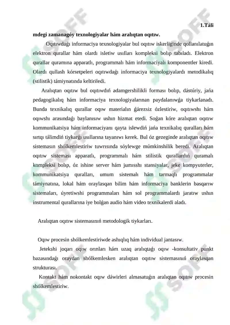 Aralıqtan tálim texnologiyaları 4