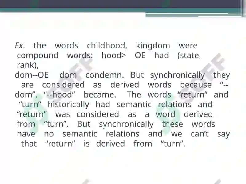 Word Formation and Affixation Lecture 3 4
