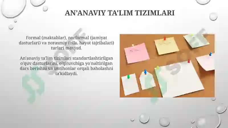 Ta'limni tashkil etish turlari va shakllari 4