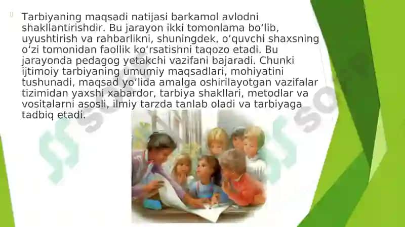 Tarbiya jarayonining mohiyati va mazmuni 4