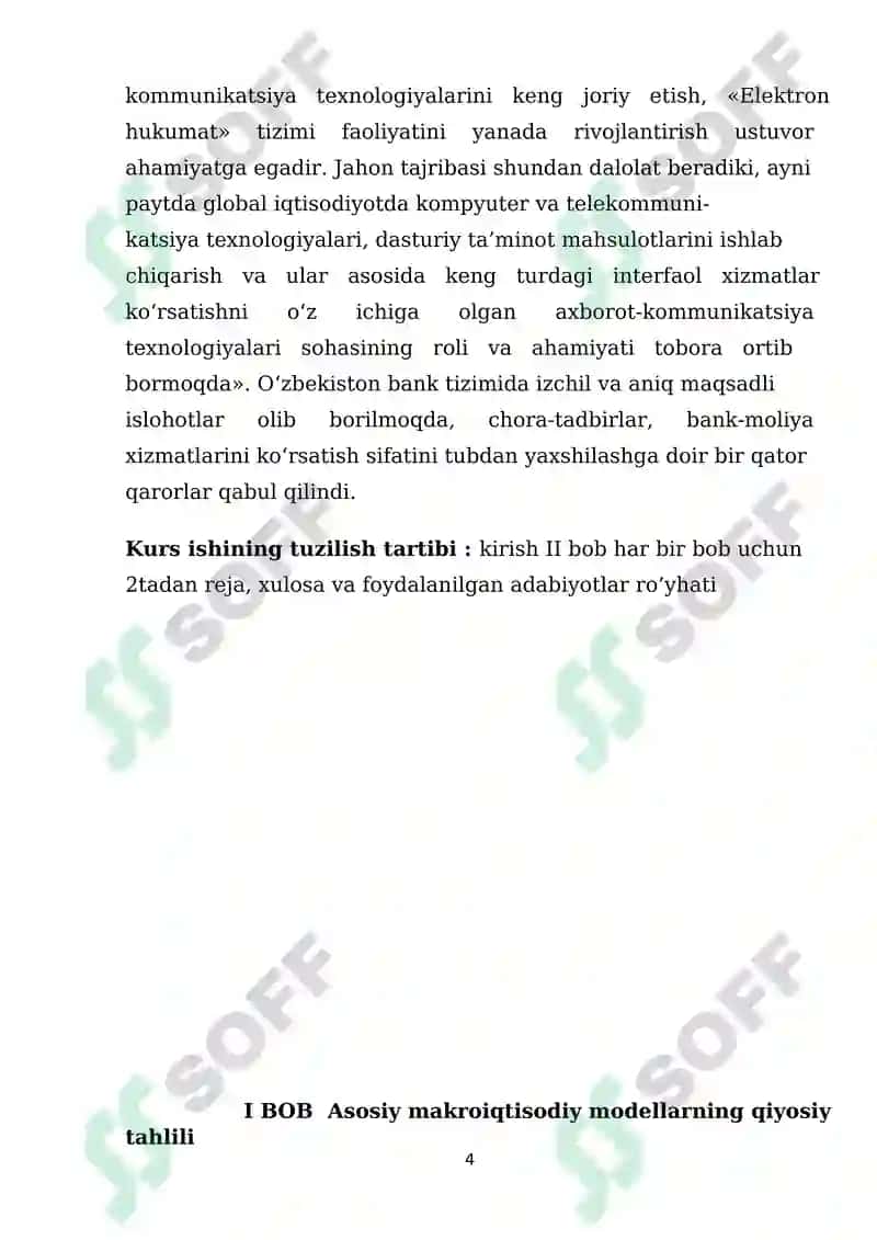 Asosiy makroiqtisodiy modellarning qiyosiy tahlili 4
